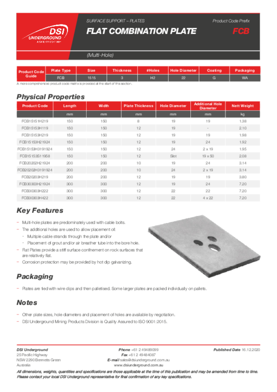 Flat Combination Plate